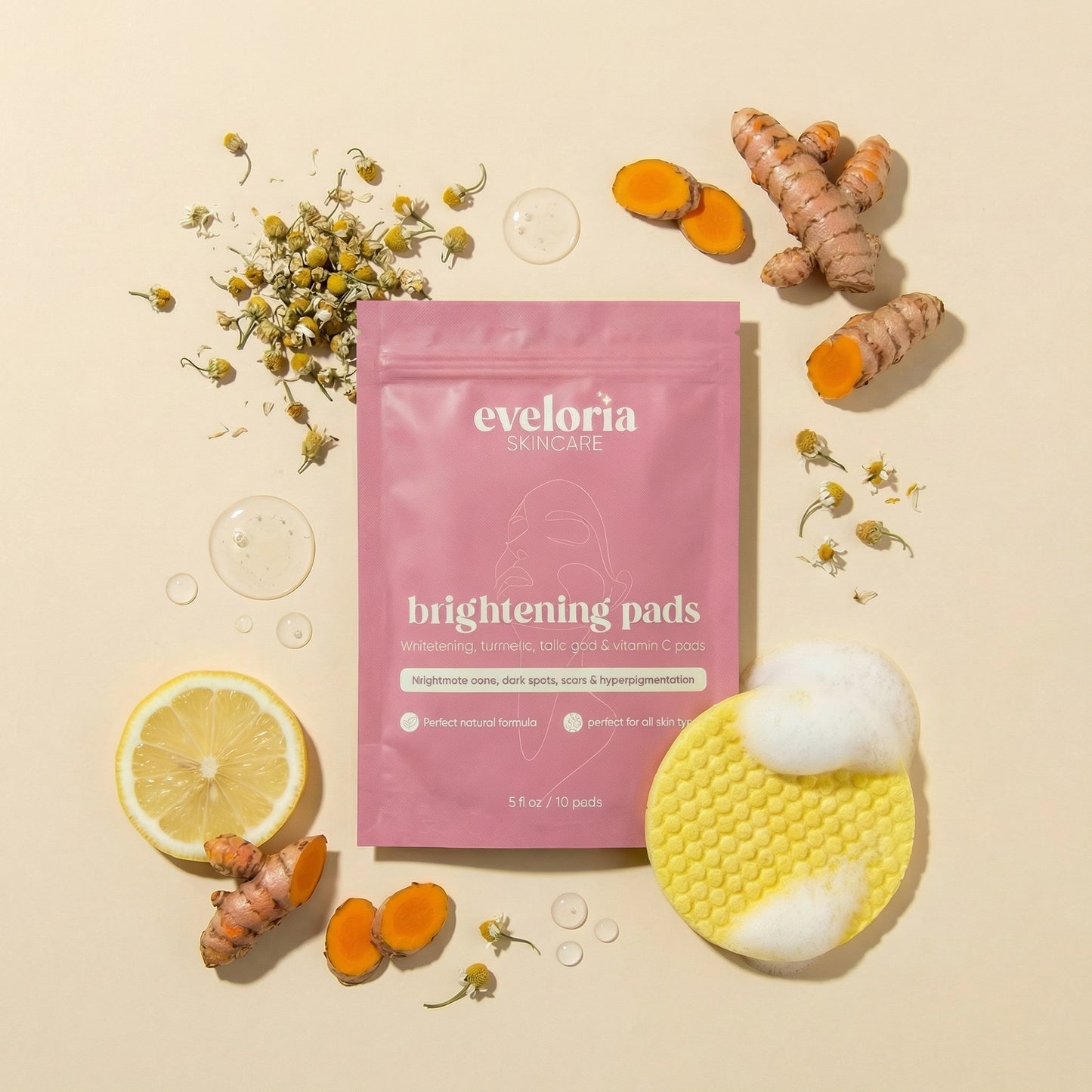 brightening turmeric & kojic acid pads